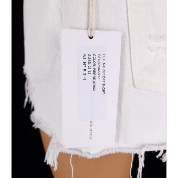 GRLFRND Helena Cut Off Shorts in Pierre White NWT - Picture 12 of 16